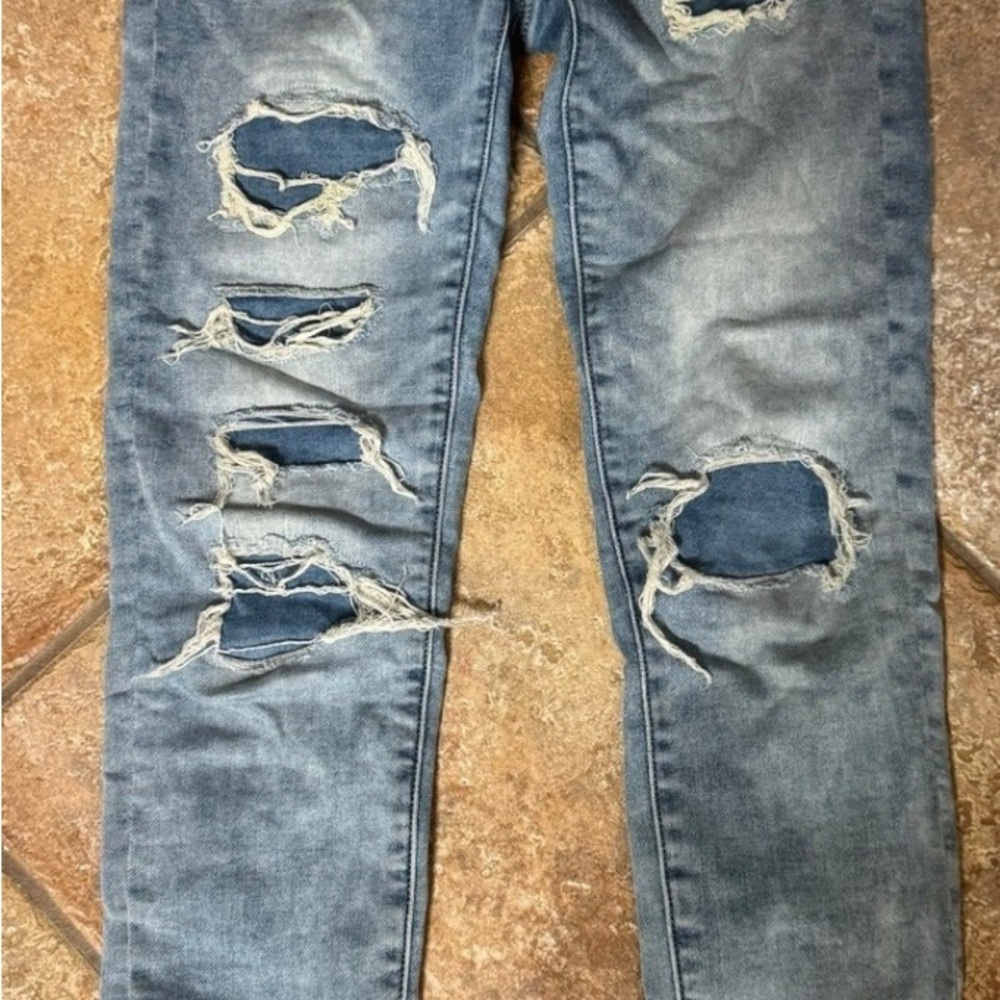Stylish Distressed Blue Jeans fo